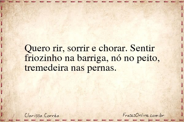 Frase de Clarissa Corrêa