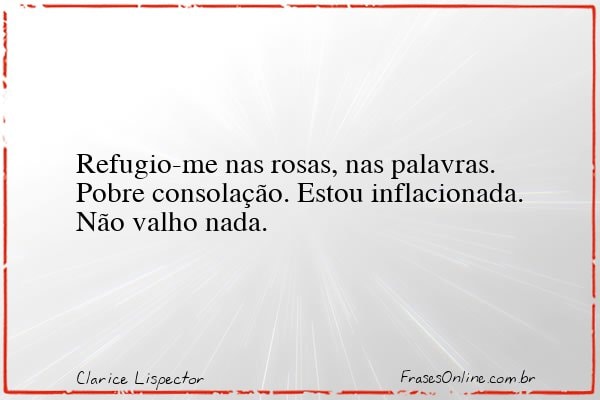 Frase de Clarice Lispector