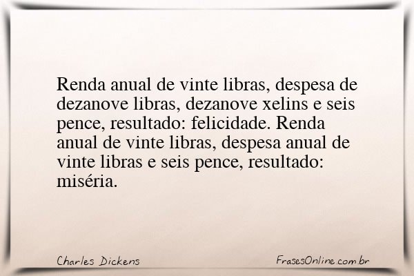 Frase de Charles Dickens