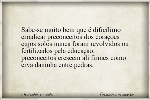 Frase de Charlotte Brontë