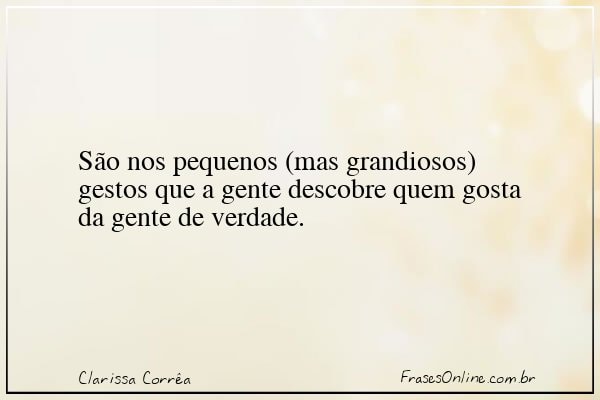 Frase de Clarissa Corrêa