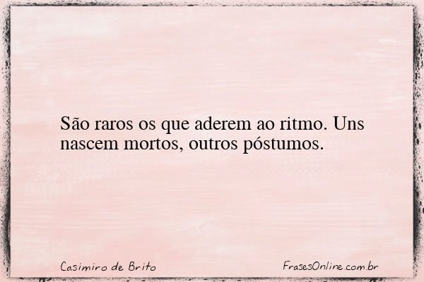 Frase de Casimiro de Brito