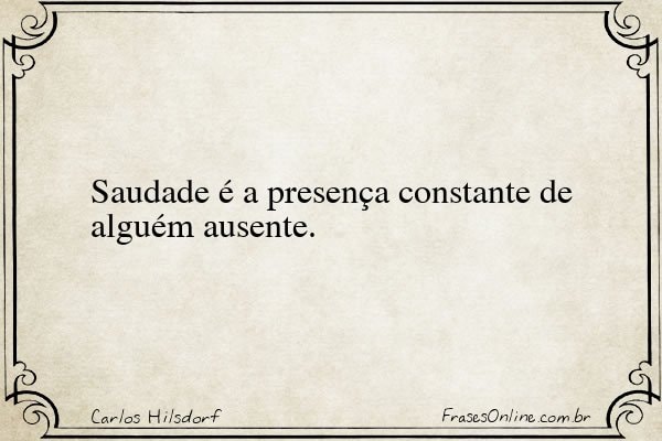 Frase de Carlos Hilsdorf