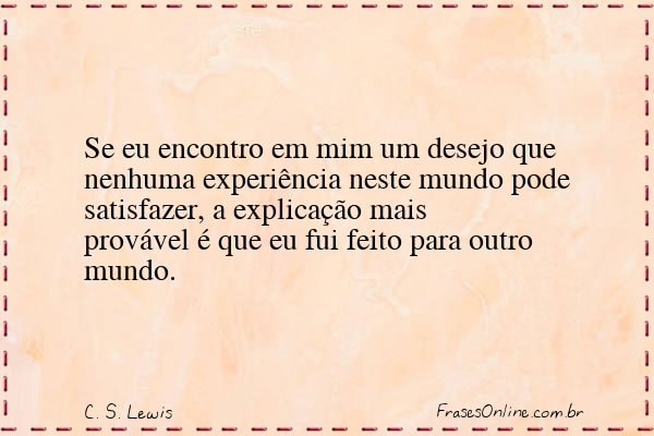 Frase de C. S. Lewis