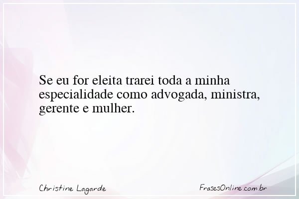 Frase de Christine Lagarde