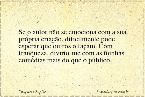 Frase de Charles Chaplin