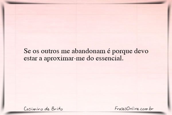 Frase de Casimiro de Brito