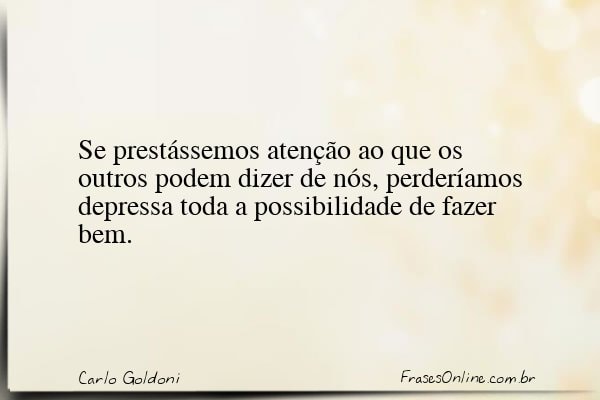 Frase de Carlo Goldoni