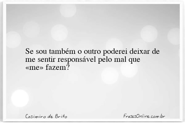 Frase de Casimiro de Brito