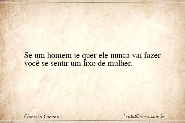 Frase de Clarissa Corrêa