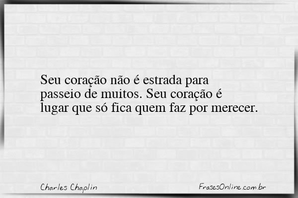 Frase de Charles Chaplin