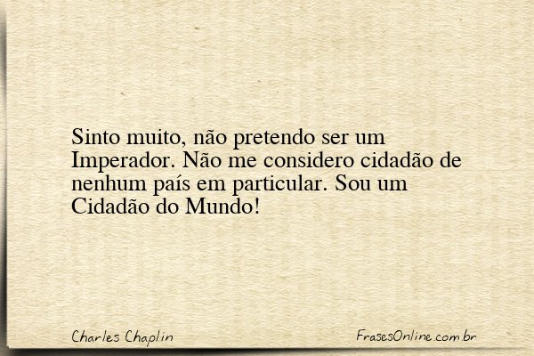 Frase de Charles Chaplin