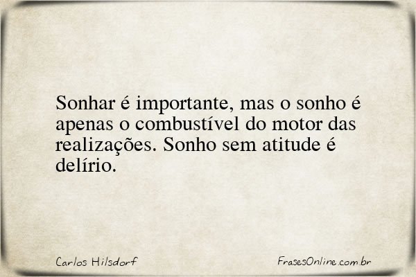 Frase de Carlos Hilsdorf