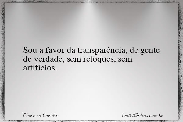 Frase de Clarissa Corrêa
