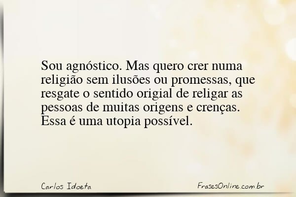 Frase de Carlos Idoeta