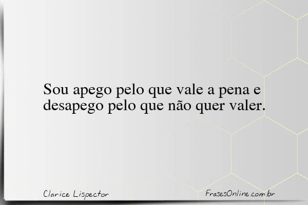 Frase de Clarice Lispector