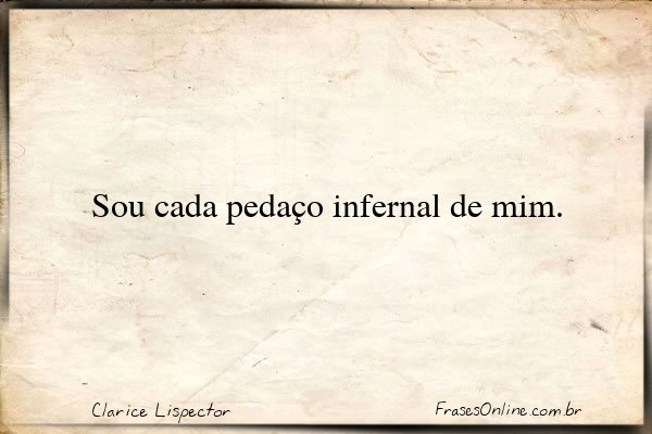 Frase de Clarice Lispector