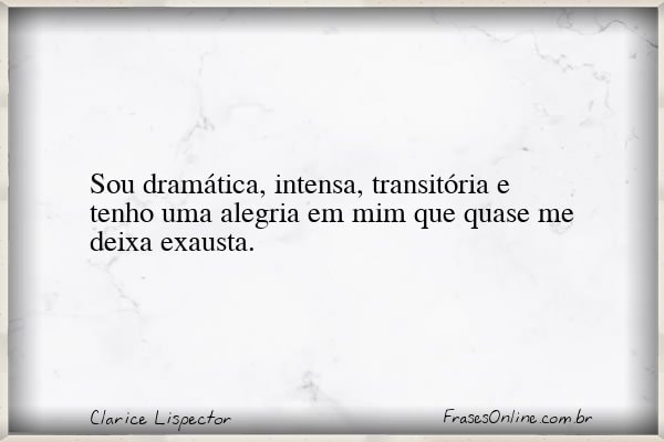 Frase de Clarice Lispector