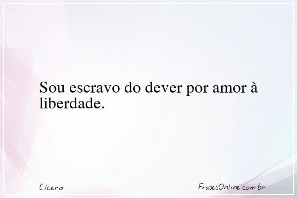 Frase de Cícero