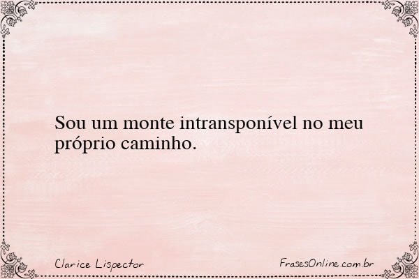 Frase de Clarice Lispector