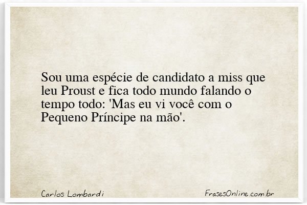 Frase de Carlos Lombardi