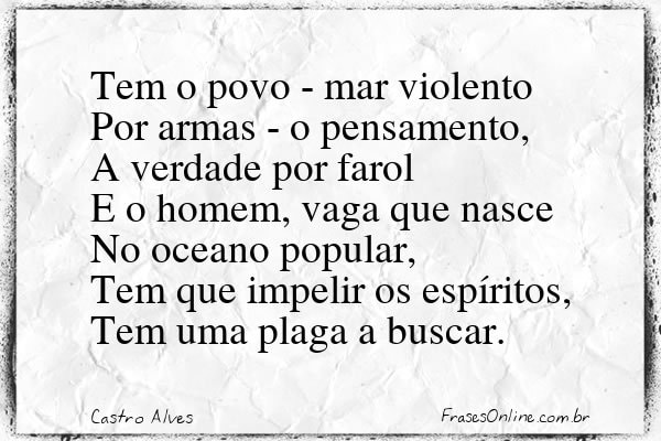 Frase de Castro Alves