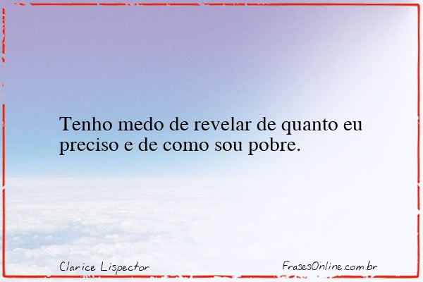 Frase de Clarice Lispector