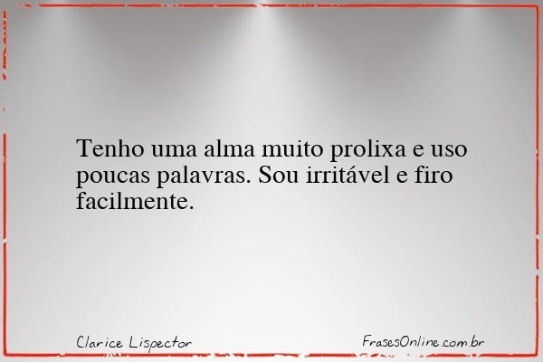 Frase de Clarice Lispector