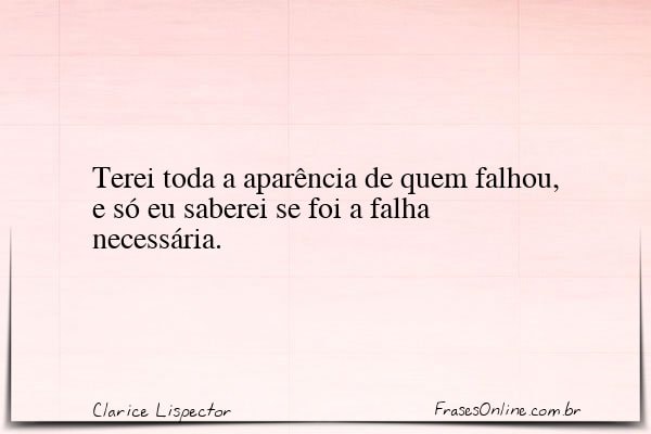 Frase de Clarice Lispector