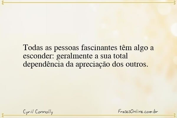 Frase de Cyril Connolly