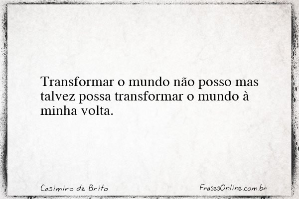 Frase de Casimiro de Brito