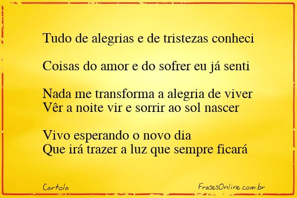 Frase de Cartola