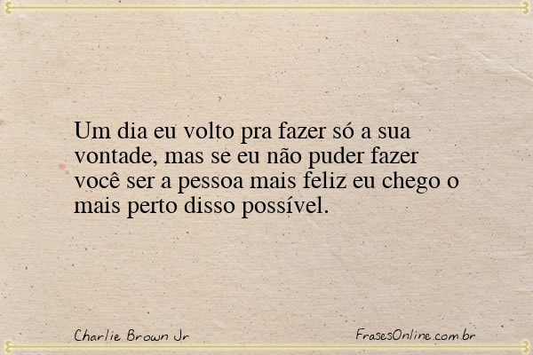 Frase de Charlie Brown Jr