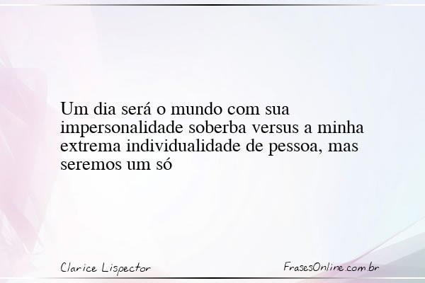 Frase de Clarice Lispector