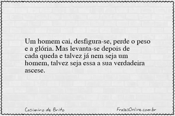 Frase de Casimiro de Brito