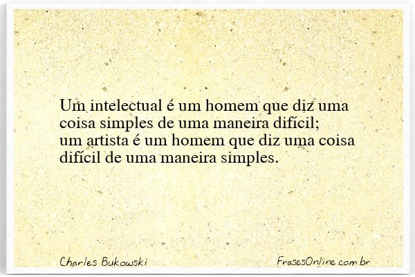 Frase de Charles Bukowski