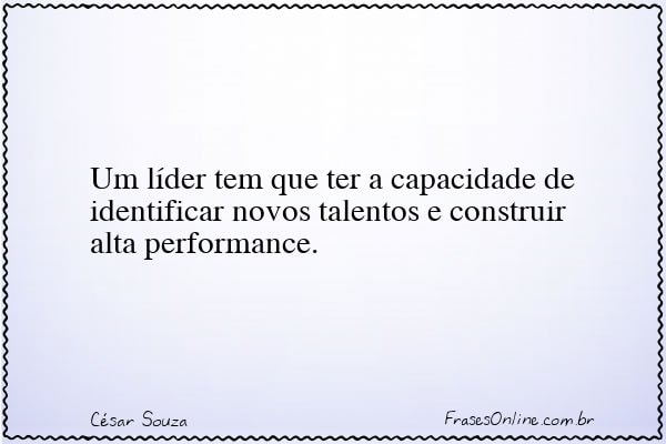 Frase de César Souza