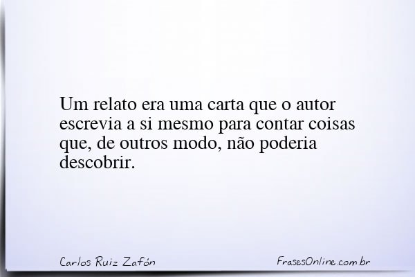 Frase de Carlos Ruiz Zafón
