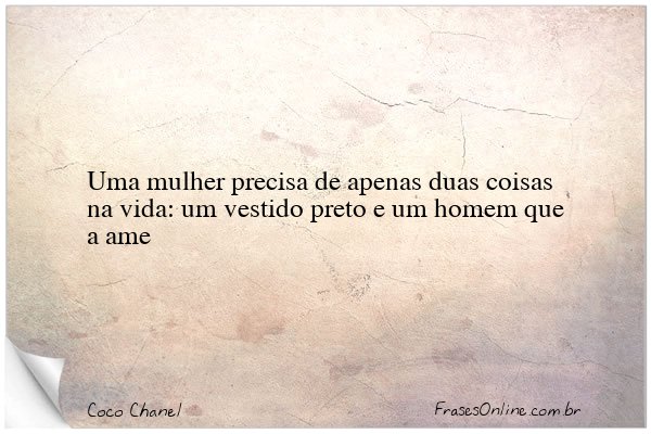 Frase de Coco Chanel