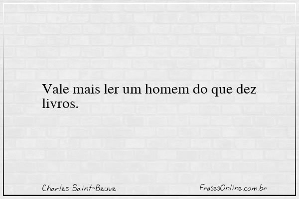 Frase de Charles Saint-Beuve