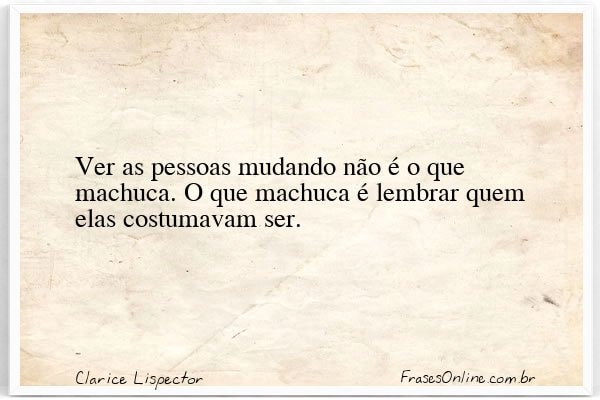 Frase de Clarice Lispector