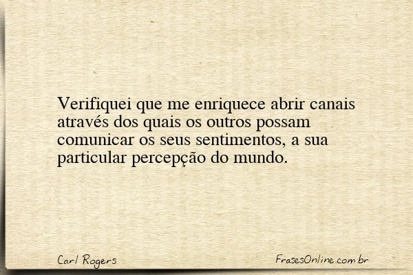 Frase de Carl Rogers