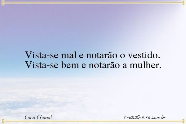 Frase de Coco Chanel