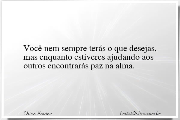 Frase de Chico Xavier