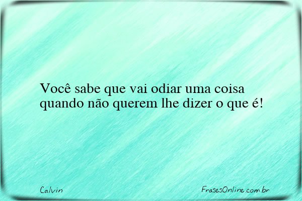 Frase de Calvin