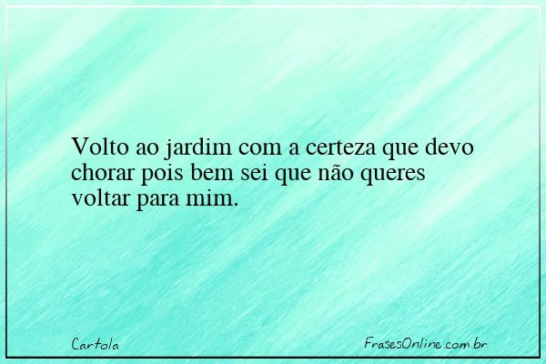 Frase de Cartola