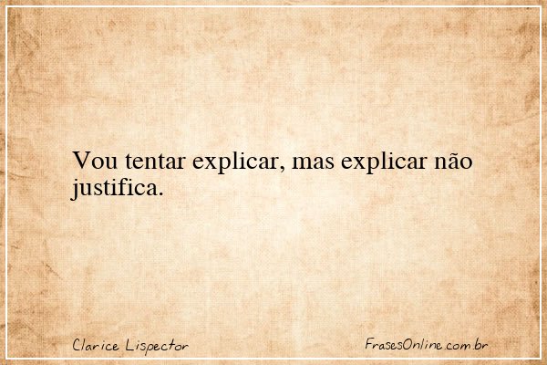 Frase de Clarice Lispector