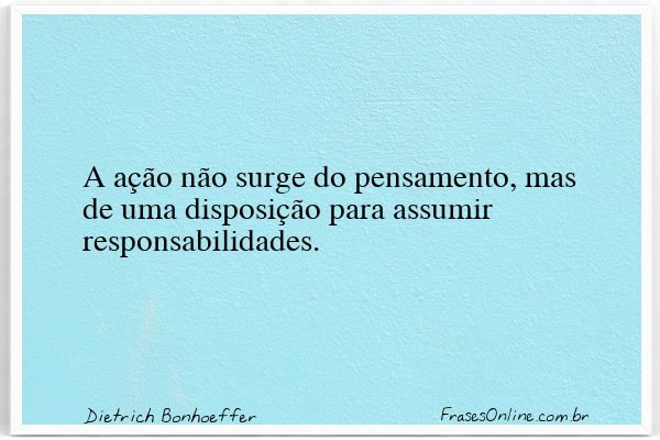 Frase de Dietrich Bonhoeffer