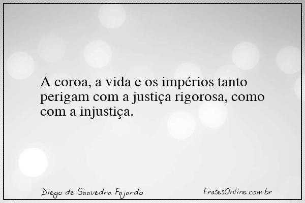 Frase de Diego de Saavedra Fajardo