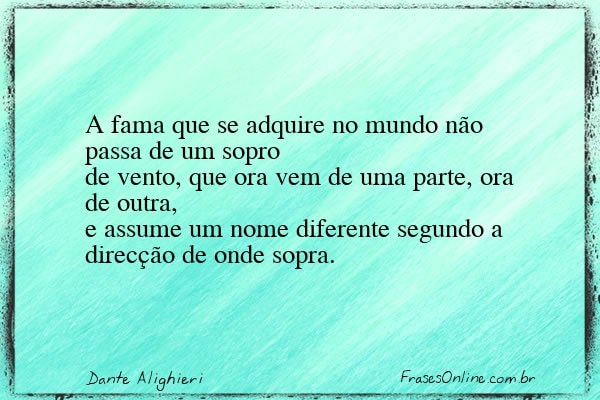 Frase de Dante Alighieri